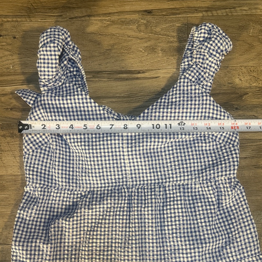 Blue and White Gingham Dress - Picture 5 of 9